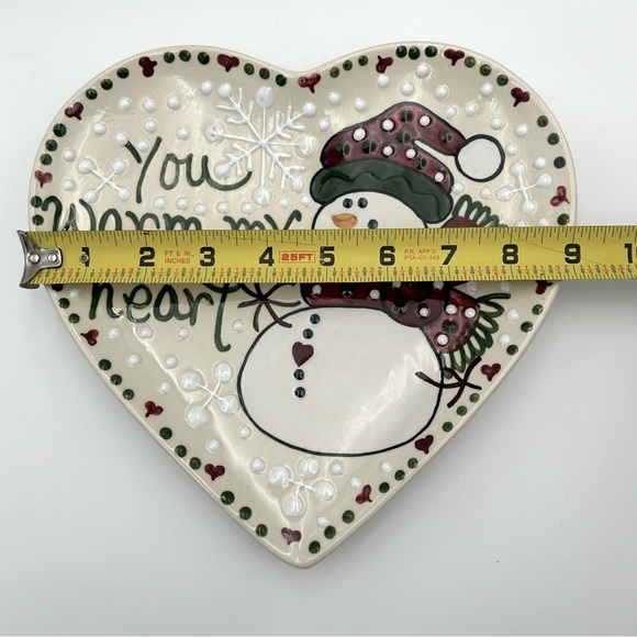 Expressly yours vintage snowman plate hand painted ceramic you warm my heart - Picture 5 of 5